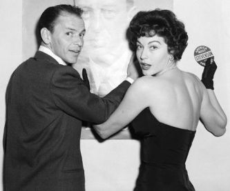 Frank Sinatra and Ava Gardner at Political Rally