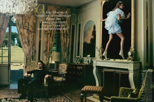 Balenciaga crystal pleated chiffon dress and grey ankle boots Nicolas Ghesquiere as the black kitty