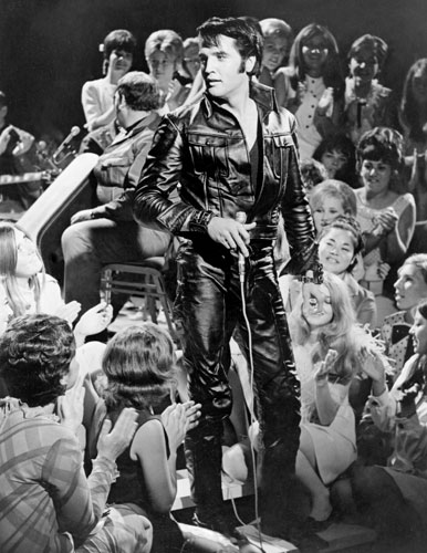 Elvis-68-Special-Black-Leather-Suit-Image-for-Standee